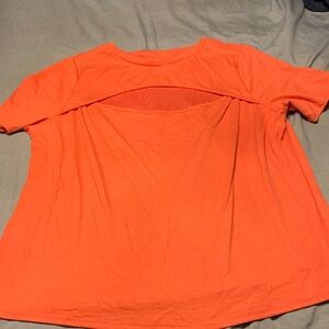 Women's Orange Peek a Boo Top